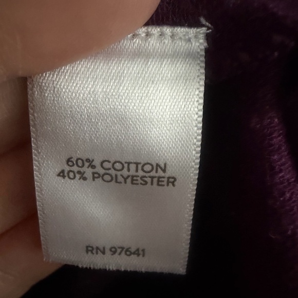 J. Jill Plum purple Cowl Neck tunic top with pockets size medium - Picture 9 of 9